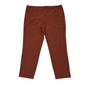 *Eileen Fisher Pull On Pant Woman Size 1X Brown Quiet Luxury Old Money Designer